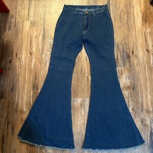 Trendy Boutique Dark Blue Flare Jeans